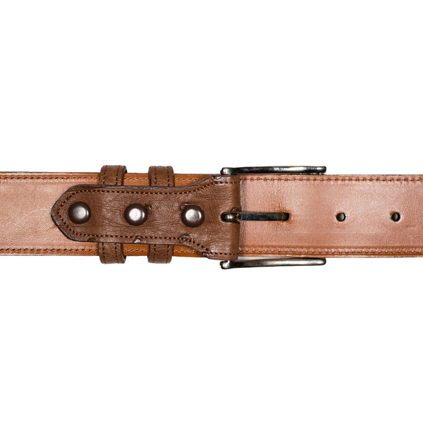 Men's Ostrich Skin Belt - Genuine Exotic Ostrich Skin Leather Belt
